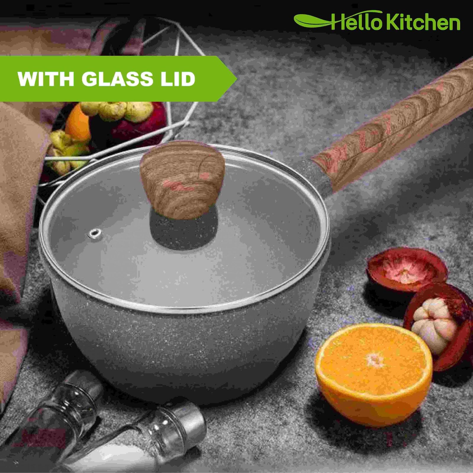 Hello Kitchen marble saucepan 18cm 20cm