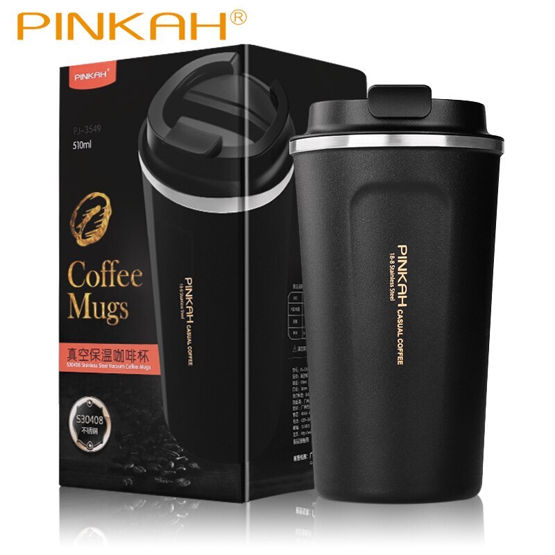 Pinkah Stainless Steel Thermos Cup Travel Coffee Mug Vacuum Flask 350 / 500ml ($000?)