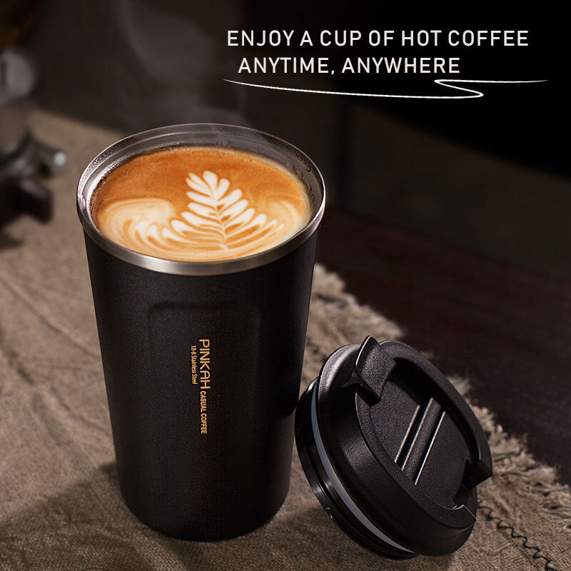 Pinkah Stainless Steel Thermos Cup Travel Coffee Mug Vacuum Flask 350 / 500ml ($000?)