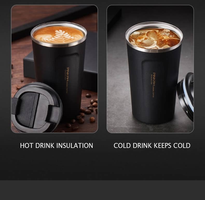 Pinkah Stainless Steel Thermos Cup Travel Coffee Mug Vacuum Flask 350 / 500ml ($000?)