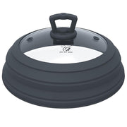 JLP Collapsible Microwave And Oven Safe Anti Splash Bpa Free Silicone Cover Grey