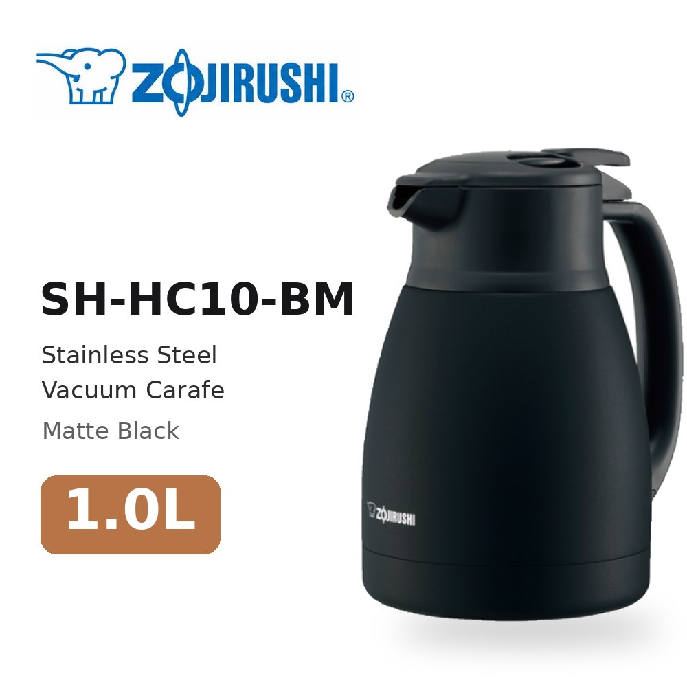 Zojirushi SH-HC10-BM Stainless Steel Vacuum Carafe/Handy Pot 1L Matte Black