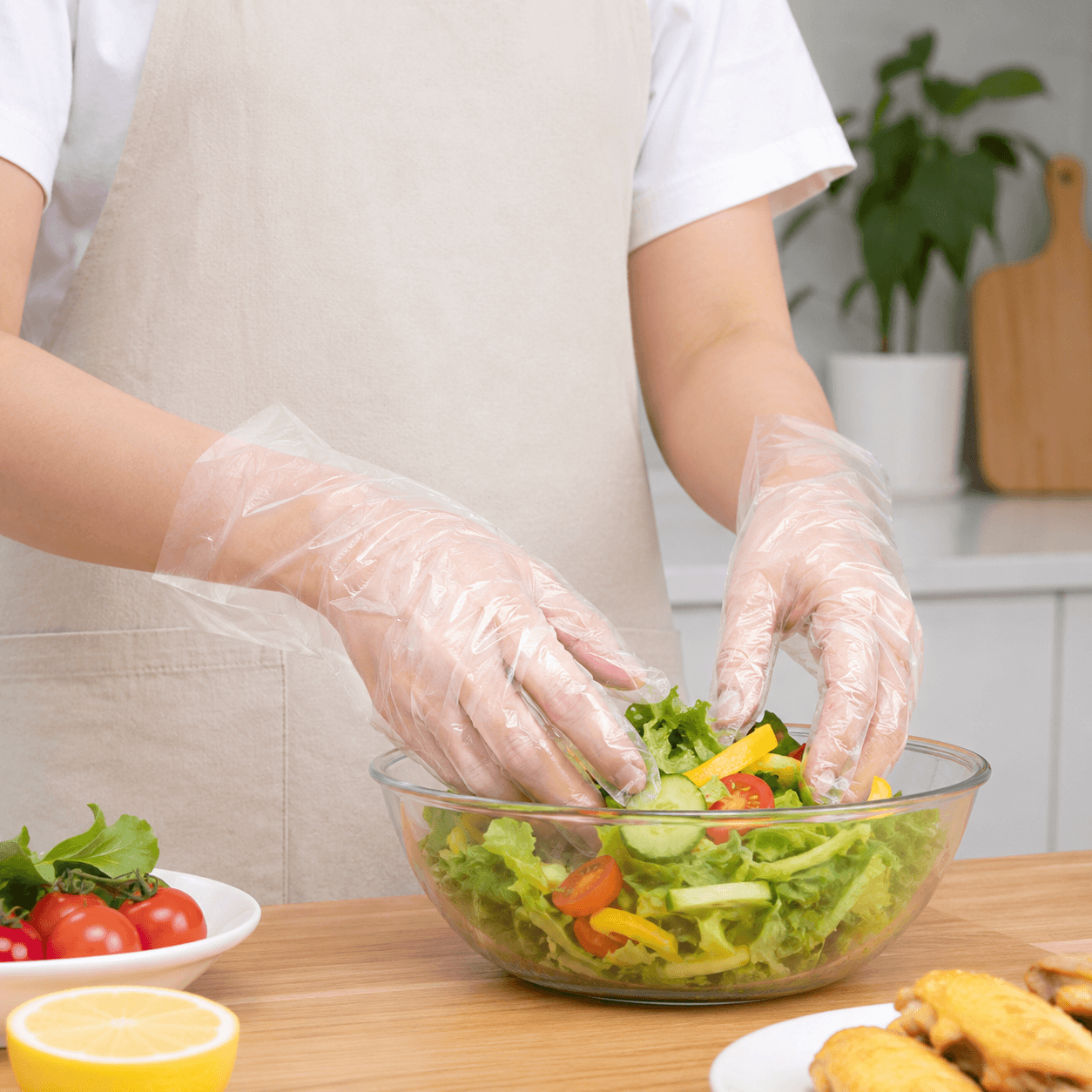 Fresh Life Antibacterial Disposable Gloves 60pc