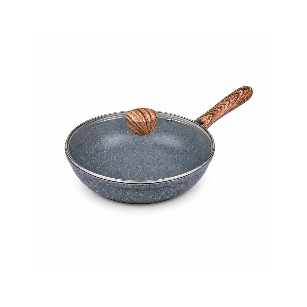 Hello Kitchen 32cm marble wok die cast aluminium