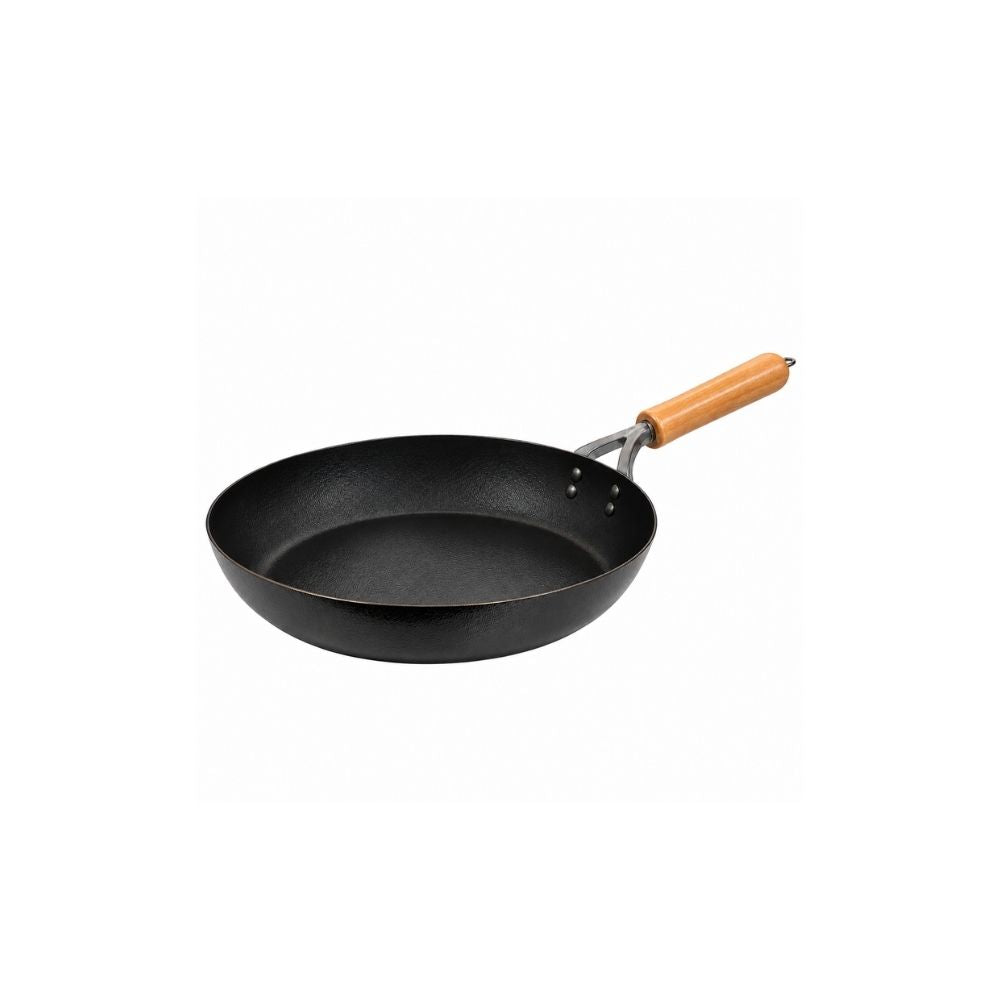 Kirameki Pure Iron Double Fiber Line Frying Pan Skillet Made In Japan