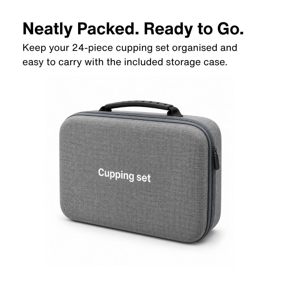Kylin 24-Piece Cupping Therapy Set with Vacuum Pump and Carry Case