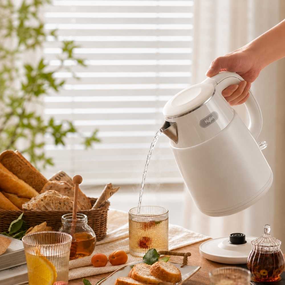 Kylin stainless steel kettle pouring water