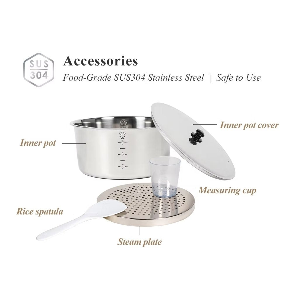 TATUNG TAC-06RM 6-Cup Stainless Steel Rice Cooker